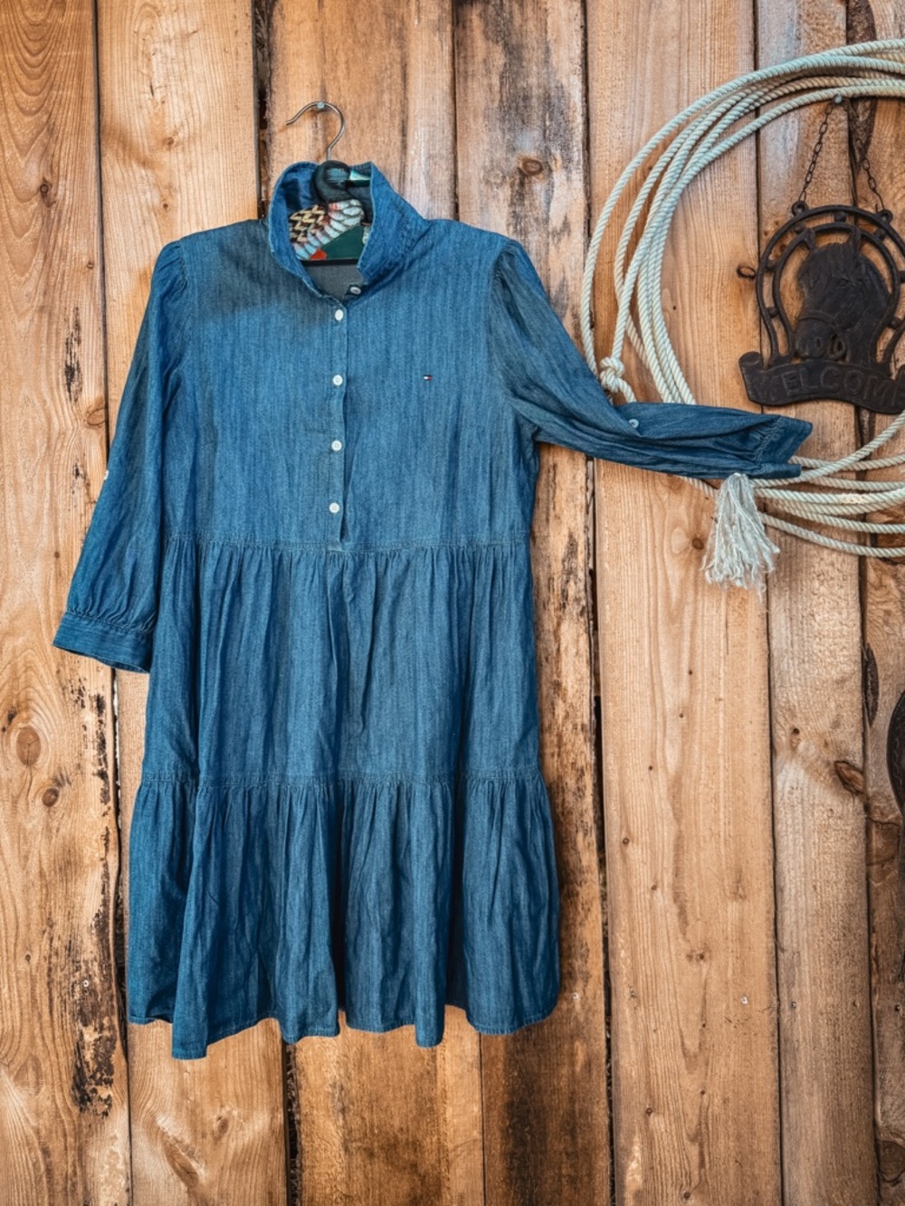Tommy Hilfiger Denim Tiered Button-Front Women's Dress